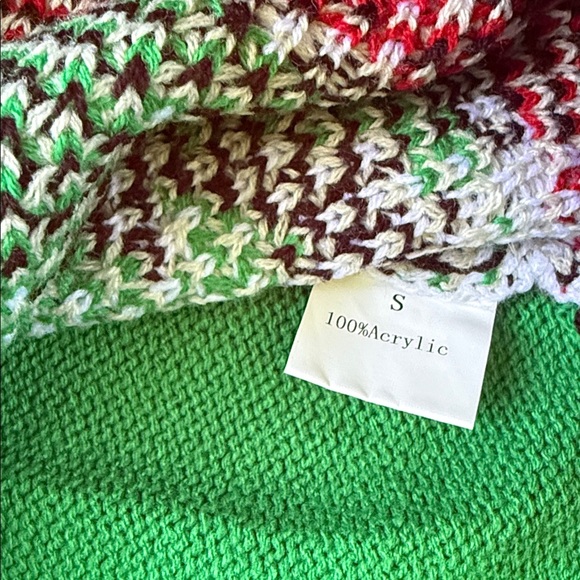 Christmas Sweater Colorful Knit Acrylic Sweater small - Picture 4 of 6